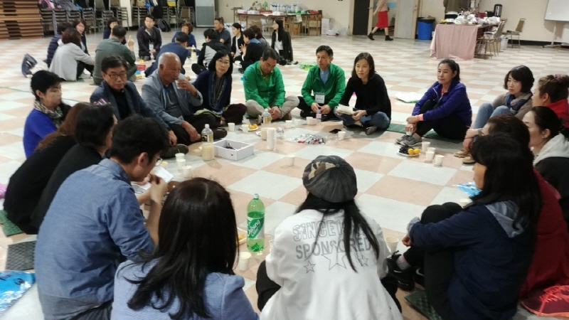 그룹별 모임 시간